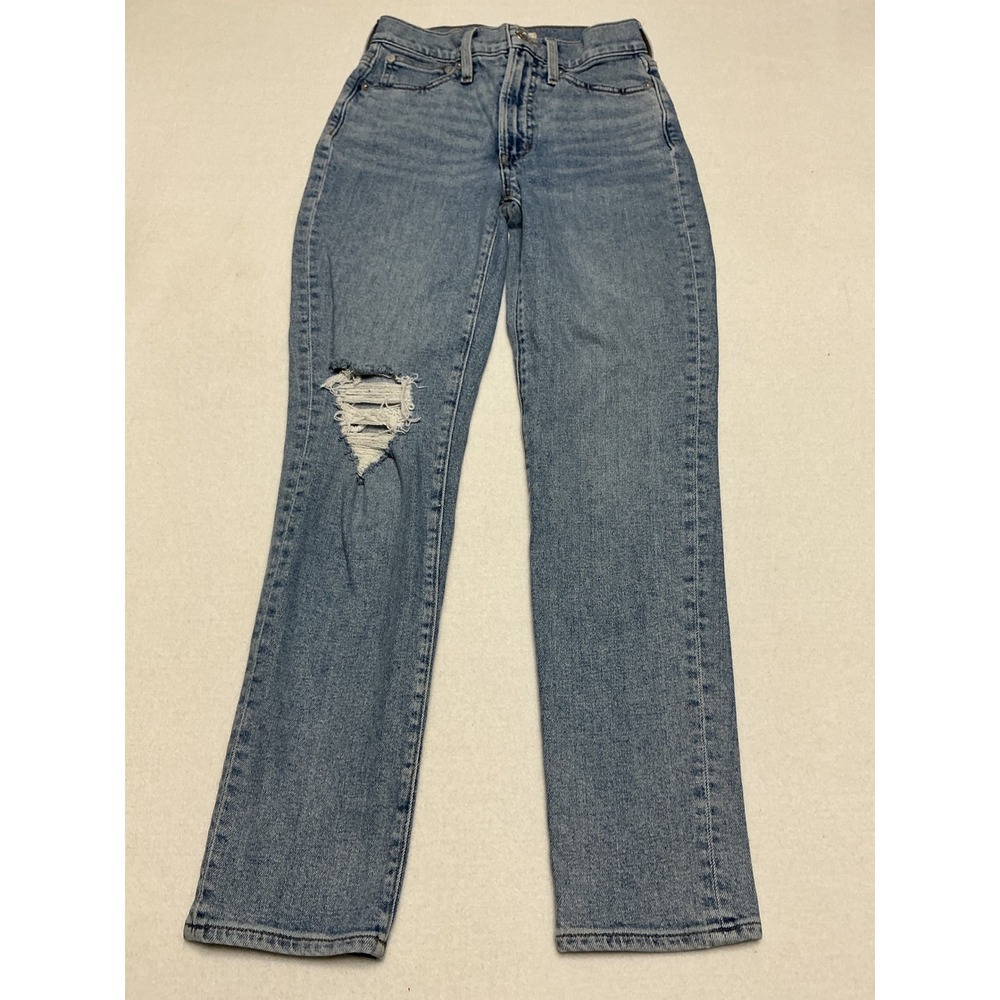 Madewell The Perfect Vintage Jeans Womens 24 HighRise Straight Distressed DM5592